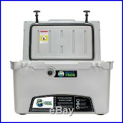 Frosted Frog Gray 45 Quart Ice Chest Heavy Duty Roto-Molded Insulated Cooler