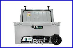 Frosted Frog Gray 70 Quart Ice Chest Heavy Duty Insulated Cooler with Wheels