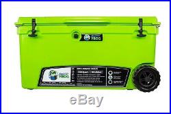 Frosted Frog Green 110 Quart Ice Chest Heavy Duty Insulated Cooler with Wheels
