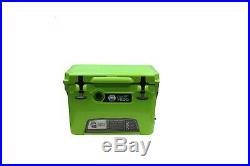 Frosted Frog Green 20 Quart Ice Chest Heavy Duty Roto-Molded Insulated Cooler