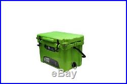 Frosted Frog Green 20 Quart Ice Chest Heavy Duty Roto-Molded Insulated Cooler