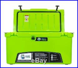 Frosted Frog Green 75 Quart Ice Chest Heavy Roto-Duty Molded Insulated Cooler