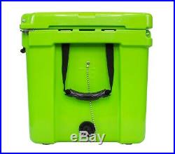 Frosted Frog Green 75 Quart Ice Chest Heavy Roto-Duty Molded Insulated Cooler