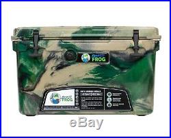 Frosted Frog Green Camo 45 Quart Ice Chest Heavy Duty Molded Insulated Cooler