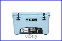 Frosted Frog Light Blue 45 Quart Ice Chest Heavy Duty Molded Insulated Cooler