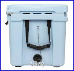 Frosted Frog Light Blue 45 Quart Ice Chest Heavy Duty Molded Insulated Cooler