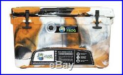 Frosted Frog Orange Camo 45 Quart Ice Chest Heavy Duty Molded Insulated Cooler