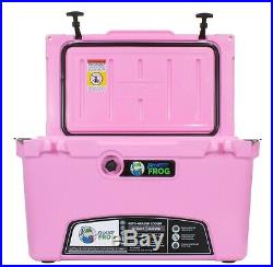 Frosted Frog Pink 45 Quart Ice Chest Heavy Duty Roto-Molded Insulated Cooler