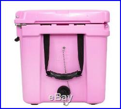 Frosted Frog Pink 45 Quart Ice Chest Heavy Duty Roto-Molded Insulated Cooler