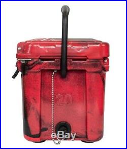 Frosted Frog Red Camo 20 Quart Ice Chest Heavy Duty Molded Insulated Cooler