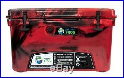 Frosted Frog Red Camo 45 Quart Ice Chest Heavy Duty Molded Insulated Cooler