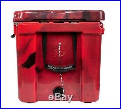 Frosted Frog Red Camo 75 Quart Ice Chest Heavy Duty Molded Insulated Cooler