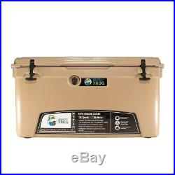 Frosted Frog Sand 75 Quart Ice Chest Heavy Roto-Duty Molded Insulated Cooler