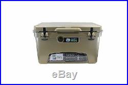Frosted Frog Tan 45 Quart Ice Chest Heavy Duty Roto-Molded Insulated Cooler