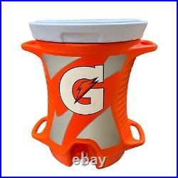 Gatorade 4 Handle 10 Gallon Contour Cooler Original Bright Orange Design