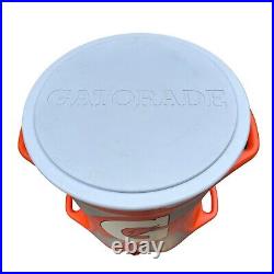 Gatorade 4 Handle 10 Gallon Contour Cooler Original Bright Orange Design