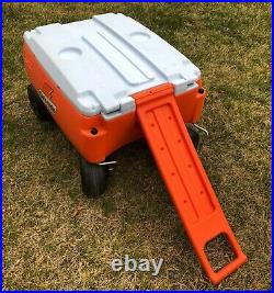Gatorade Cooler Wagon 4 Wheels Picnic Buggy Orange Rubbermaid Ice Chest