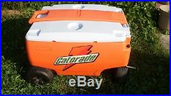 Gatorade Cooler Wagon 4 wheels picnic buggy Orange Rubbermaid Ice Chest