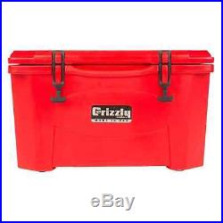 Grizzly Coolers 400017 Grizzly 40 Rotomolded 40 Quart Cooler Red/Red