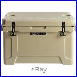 HEAVY DUTY Tan Brown 45 Qt Roto Molded Cooler 10 DAY Ice TRIPLE Insulated Chest
