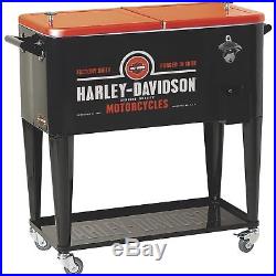 Harley-Davidson Forged-In-Iron Rolling Cooler- 80-Qt. Capacity