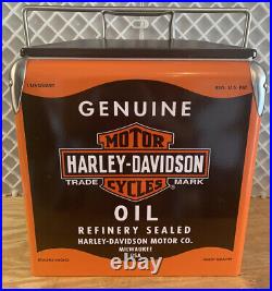 Harley-Davidson Oil Can Retro Metal Cooler