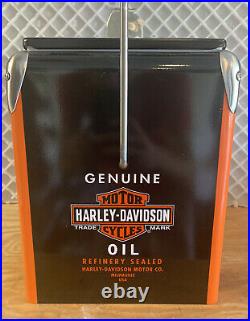 Harley-Davidson Oil Can Retro Metal Cooler