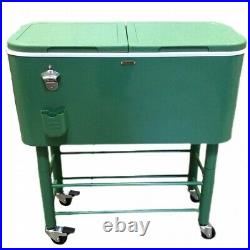 Hearth & Hand Powder Coated-Steel 77-Quart Capacity Cooler with Rolling Stand
