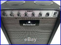 Heineken Cooler Guitar Amp Design Bluetooth Speakers/USB/SD Card 18x12x19