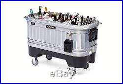 IGLOO 125 Qt. Illuminated Party Cooler/ Ice Chest, Rolling, Removable Dividers