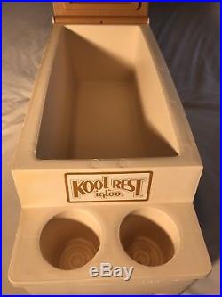 IGLOO Console Cooler Kool Rest Tan Vintage Ice Chest Hunting Rig