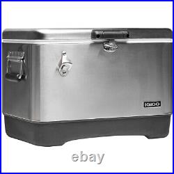IGLOO Legacy 54 qt. Hard Cooler Stainless Steel