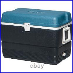 IGLOO MaxCold 50 qt. Hard Cooler Jet Carbon/Ice Blue