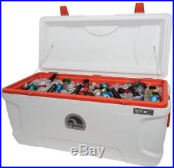IGLOO Super Tough STX 150 Qt. Built-in Cup Holders Cooler Chest Cooler Outdoor