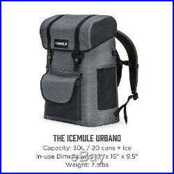 IceMule Urbano Insulated Backpack Cooler Bag, Go Series- 20 Can