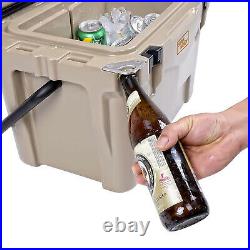 Ice Box Chest Cooler Wheeled Bottle Opener Cold Drinks Ice last 10 Days 45 QT