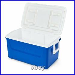 Ice Chest Cooler 48 Qt Laguna Blue Outdoor Picnic Camping Odor-Resistant Liner