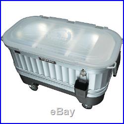 Ice Chest Cooler Drink Bar Heavy Duty Handles Lockable Caster Outdoor Party New