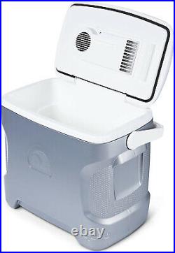Ice Chest Cooler Iceless Thermoelectric 28 Quart Beverage Portable 12V Silver