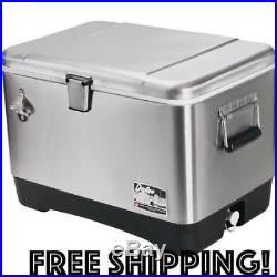 Ice Cooler Chest Portable Igloo Stainless Steel 54-Qt with Bottle Opener Outdoor