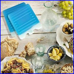 Ice Packs Set Of 4 Cool Pack For Lunch Box Freezer Bags & Coolers Slim Reusable