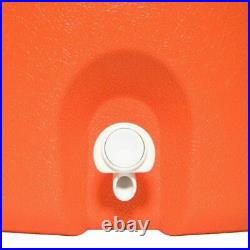 Igloo 10 Gallon Seat Top Water Jug With Cup Dispenser 10 gallon, Orange/White