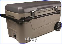 Igloo 110Qt Glide Coolers Wheeled Ice Coolbox Large Mobile Cooler Sandstone