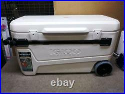 Igloo 110 Qt Glide Pro Portable Large Ice Chest Wheeled Cooler