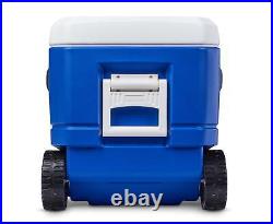Igloo 110 qt. Glide Ice Chest Cooler with Wheels, Blue