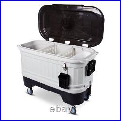 Igloo 125 qt. Party Bar Wheeled Ice Chest, White and Black