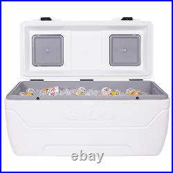 Igloo 165-Quart Maxcold Ice Chest Cooler, Butterfly Quick Access Hatch White NEW