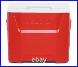 Igloo 28-Quart Laguna Roller Ice Chest Cooler with Wheels Red