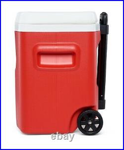 Igloo 28-Quart Laguna Roller Ice Chest Cooler with Wheels Red