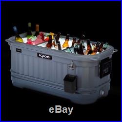 Igloo 49271 Party Bar LED Illuminated Cooler Powered by LiddUp, Silver